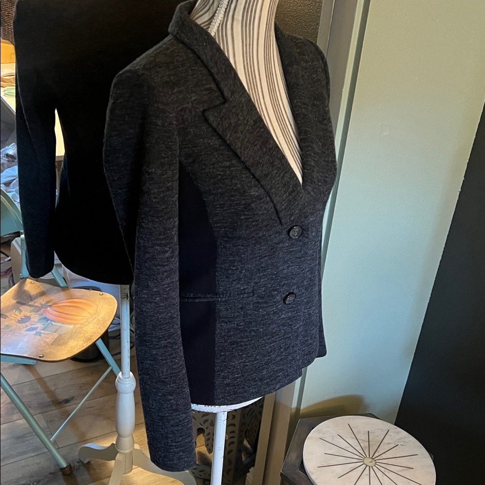 Cartonnier by Anthropologie, size 4, charcoal black Blazer Jacket - Picture 5 of 7